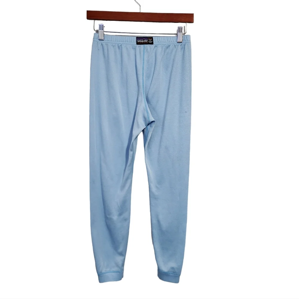 PATAGONIA‎ x VINTAGE Capilene base layer pants leggings in light blue kids XL